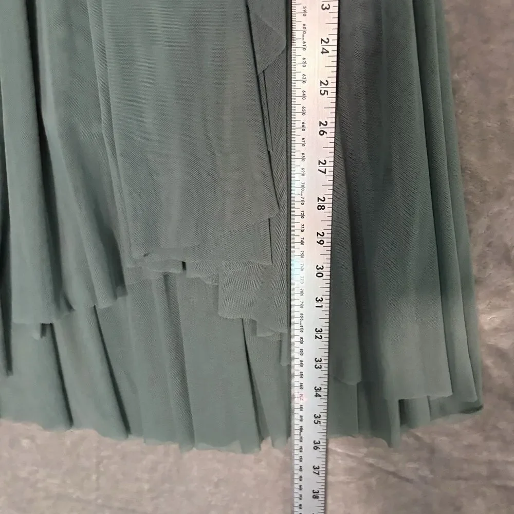 Weissman Sage Green Lyrical Dance Costume Dress (Size SA) Holiday Lace Ballet